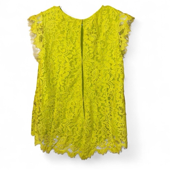Alexis Yellow Green Lace Blouse - Picture 3 of 8